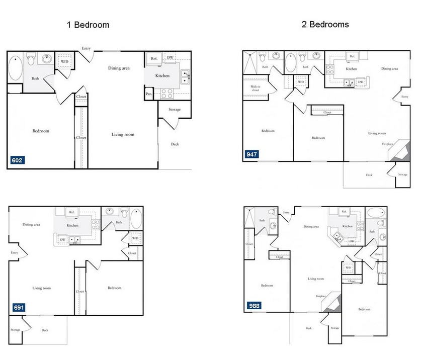 Apartments for rent in San Diego floor plans